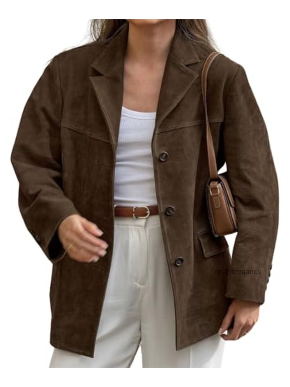 Faux Suede Leather Blazer Jacket Oversized Bomber Coat Fall Outerwear